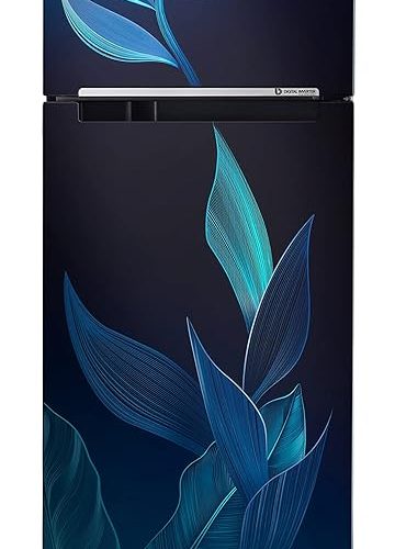 Samsung 236L 2 Star Inverter Frost-Free Double Door Refrigerator Appliance (RT28C31429U/HL,Paradise Bloom Blue), Base Stand Drawer